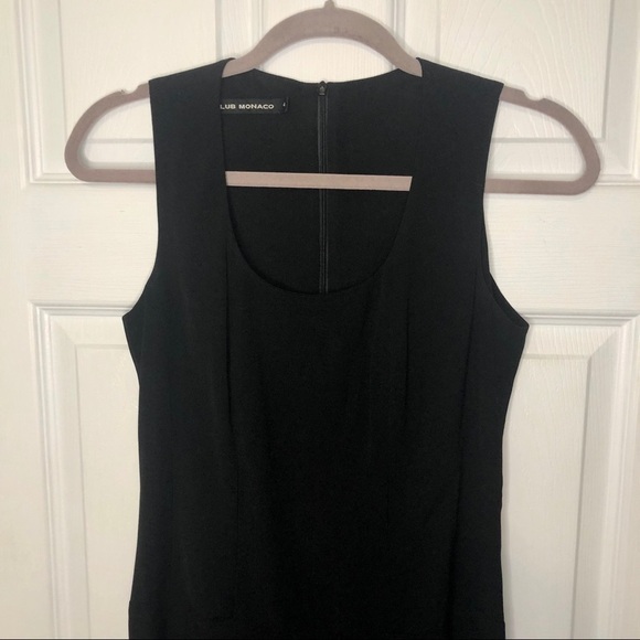 CLUB Monaco Classic Black Scoop Neck Dress 4 - Picture 2 of 7